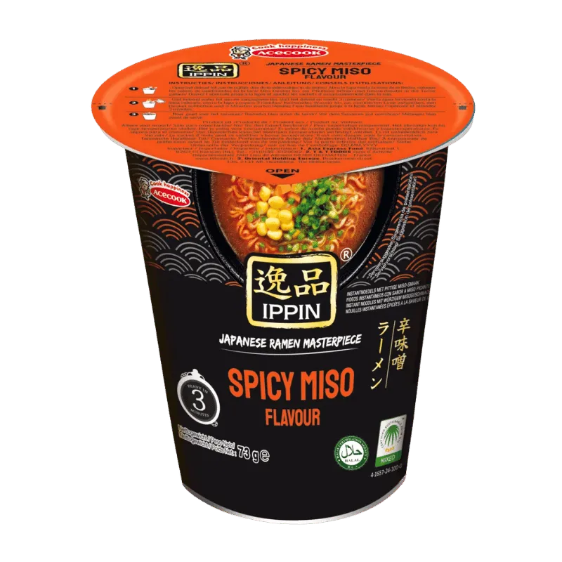 Acecook Instant Noodles Spicy Miso Ippin Cup - 73g-Global Food Hub