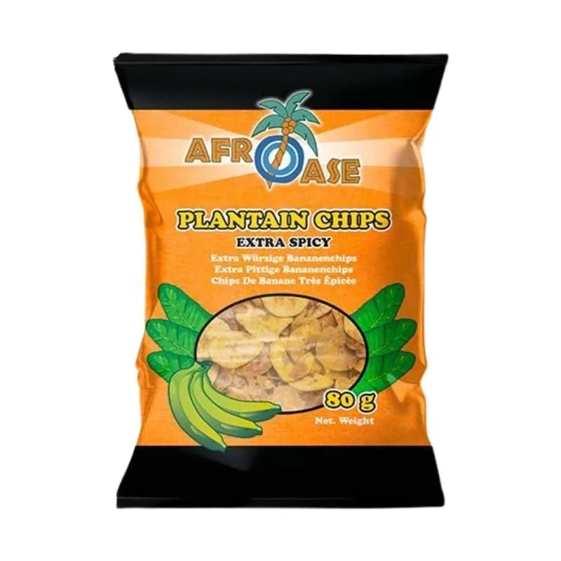 Afroase Plantain Chips Extra Spicy - 80g-Global Food Hub