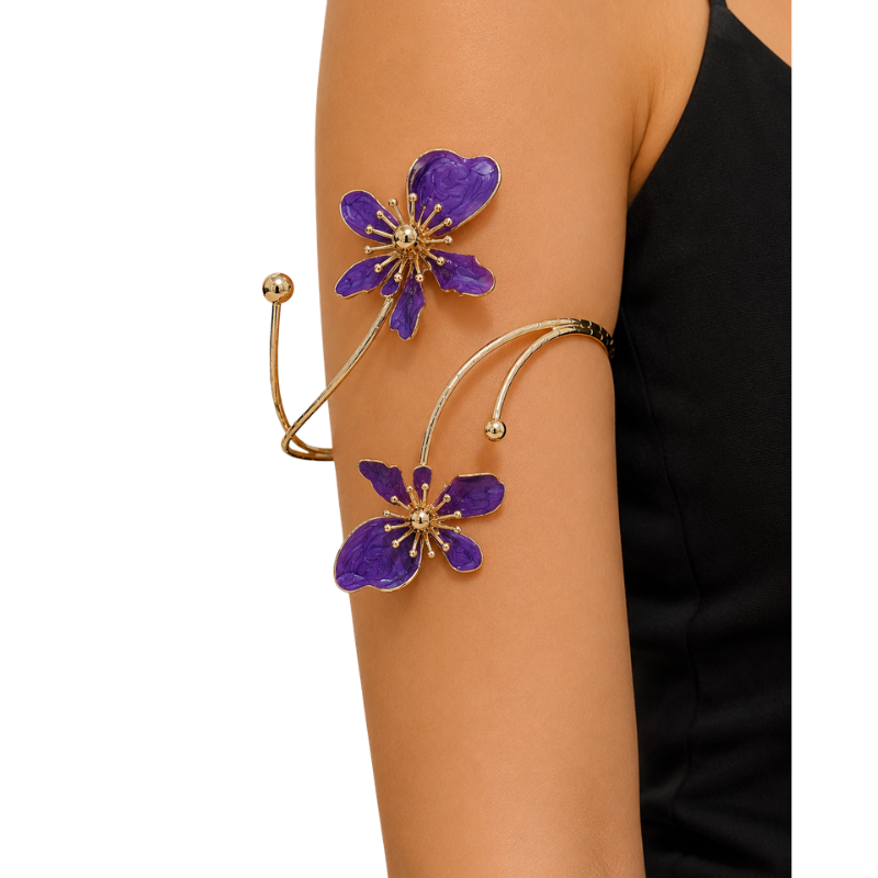 Arm Cuff Jewellery for Women (Upper Arm Bracelet) - Purple-Global Food Hub