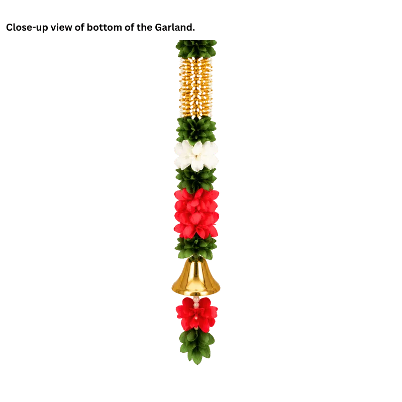Artificial Garland 1 Pc - Multicolor with Golden Bell-Global Food Hub