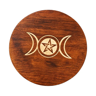 Artisan Round Wooden Side Table-Global Food Hub
