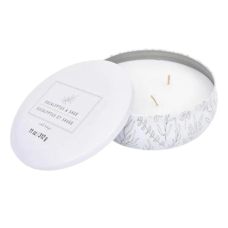 Ashland Home Fragrance 3-wick Tin Eucalyptus & Sage - 312g-Global Food Hub