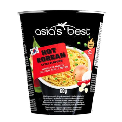 Asia's Best Instant Noodle Hot Korean Cup - 60g-Global Food Hub