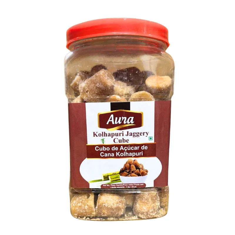 Aura Kolhapuri Jaggery Cube - 1Kg-Global Food Hub