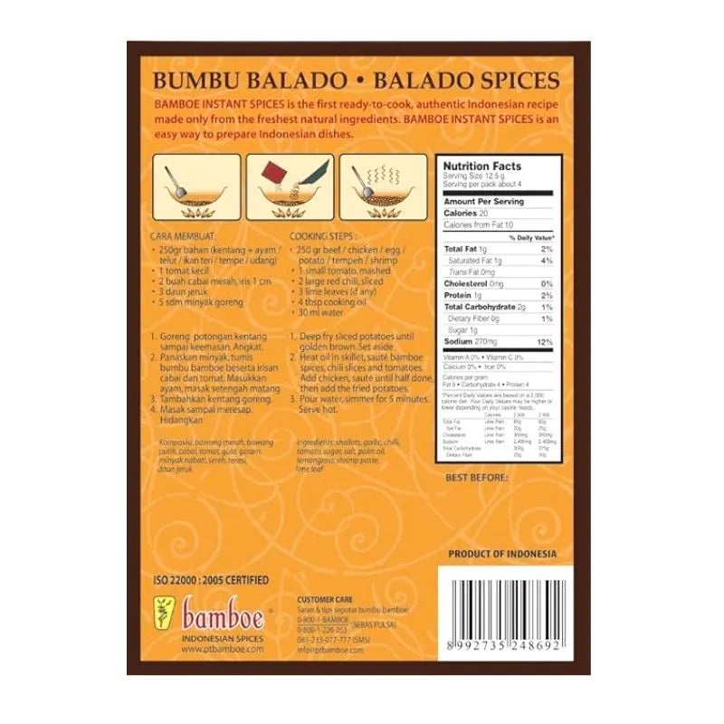 Bamboe Bumbu Balado - 50g-Global Food Hub
