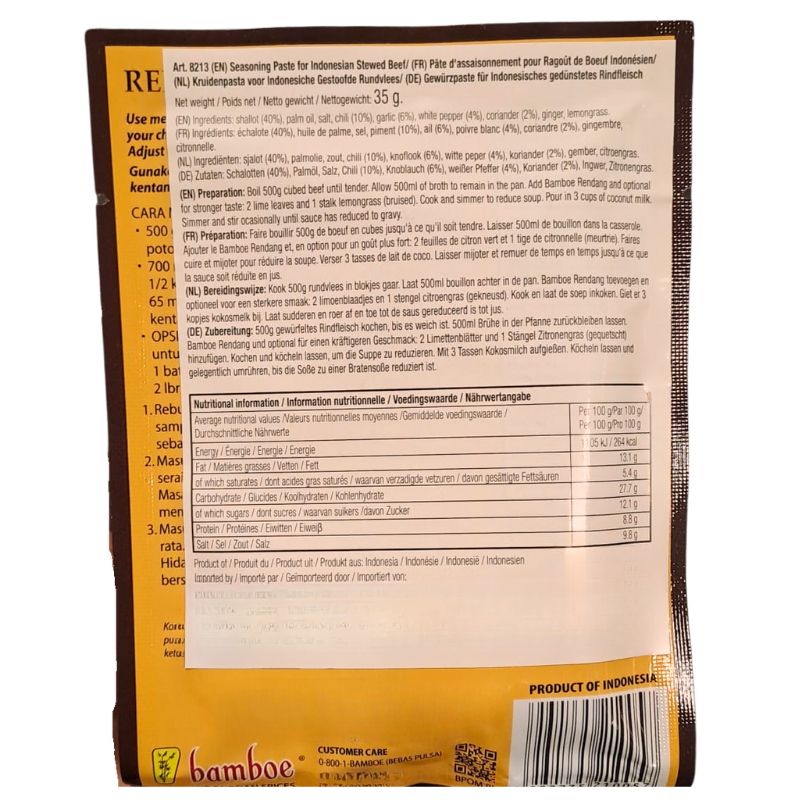 Bamboe Bumbu Rendang - 35g-Global Food Hub