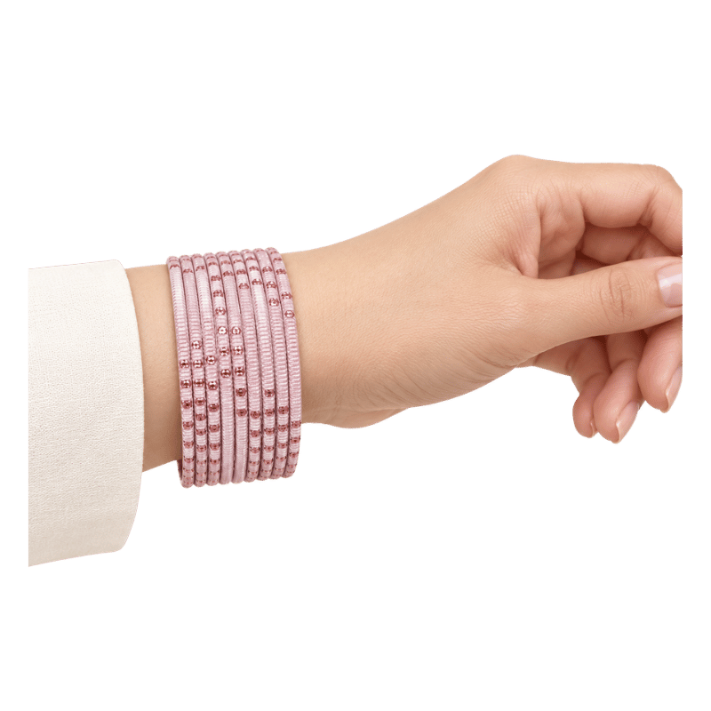 Bella Adults Bangles Set of 24 - Baby Pink - Size 2.4-Global Food Hub