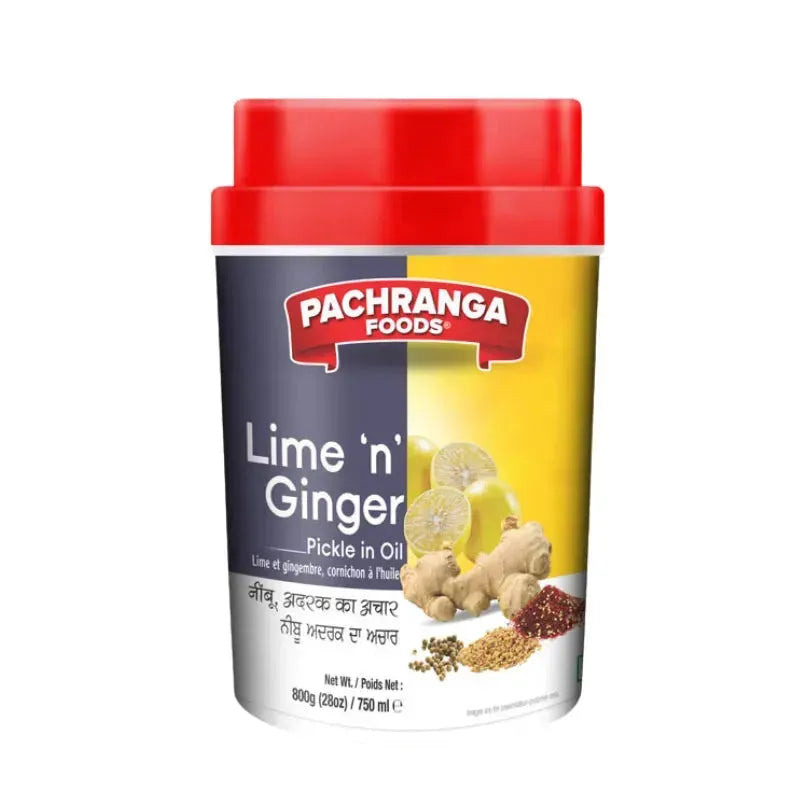Best Before 25 May'25 Pachranga Lime Ginger Pickle Achaar - 800g-Global Food Hub