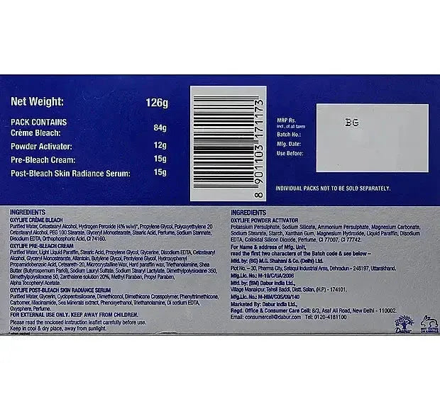 Best Before June 25 - Oxylife Creme Bleach - 30g-Global Food Hub