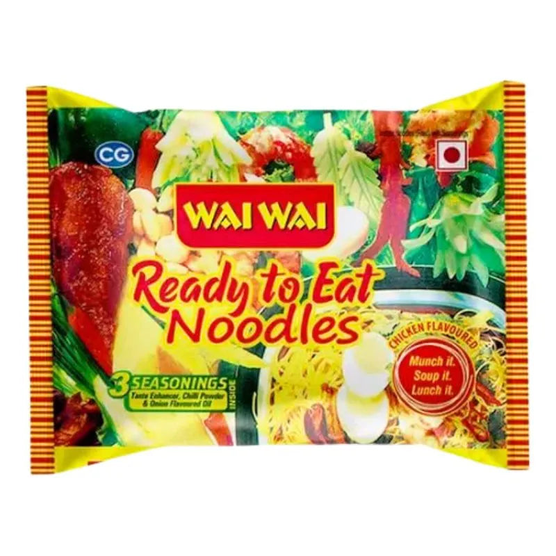 Best Before November '25 - Wai Wai Ready to Eat Noodles Chicken Flavour- 70g-Global Food Hub