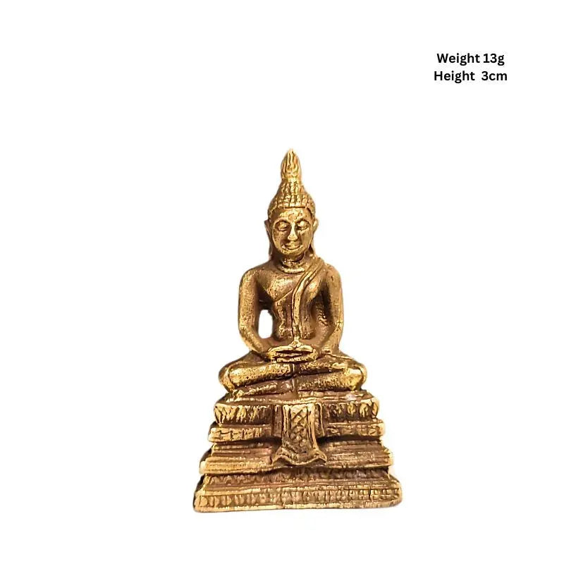 Brass Antique Mini Tibetan Buddha-Global Food Hub