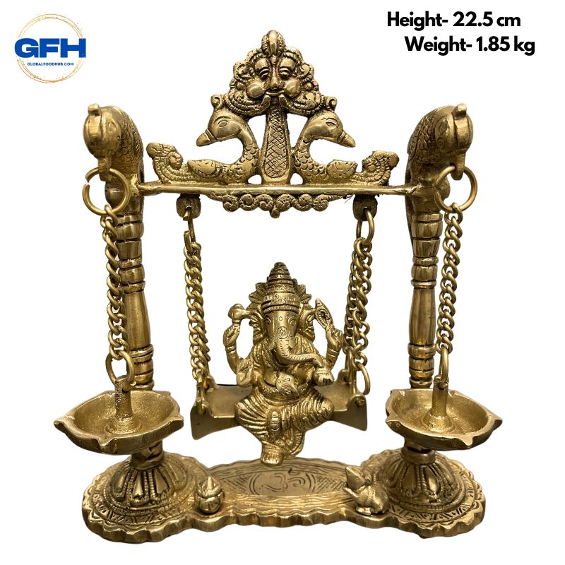 Brass Ganesh Jhula/ Swing with Deepak-Global Food Hub