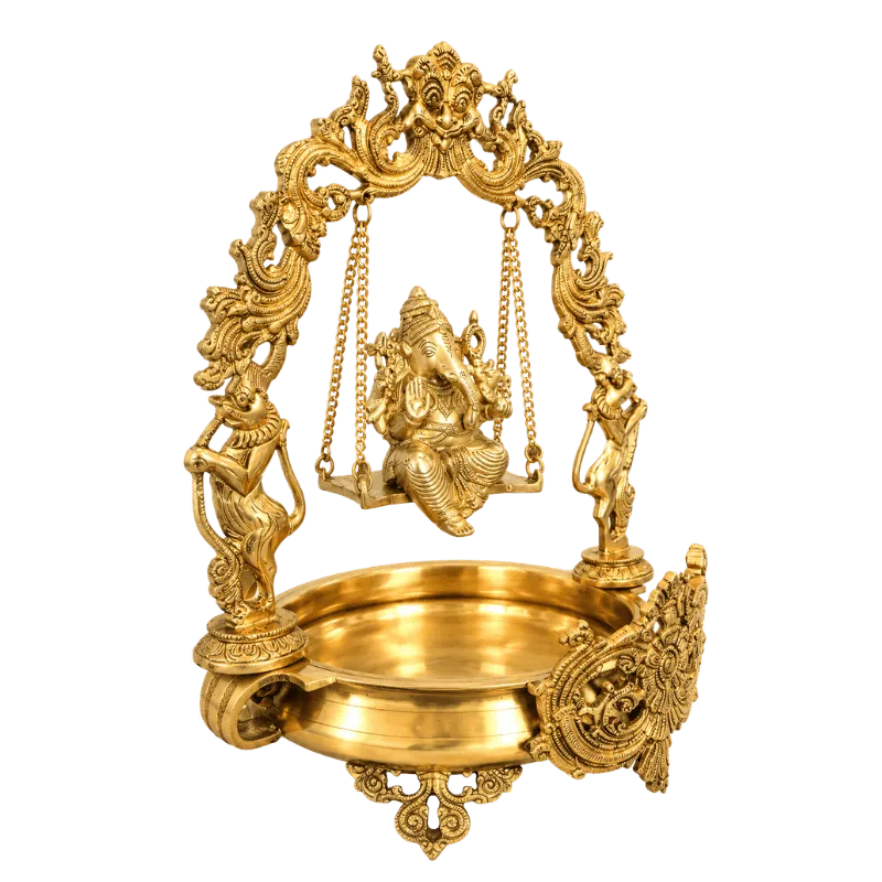 Brass Ganesh Jhula/ Swing with Uruli-Global Food Hub