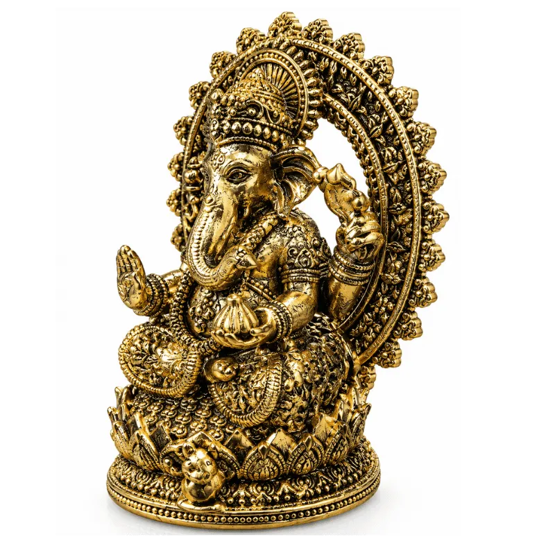 Brass Ganpati Arch Miniature Statue-Global Food Hub