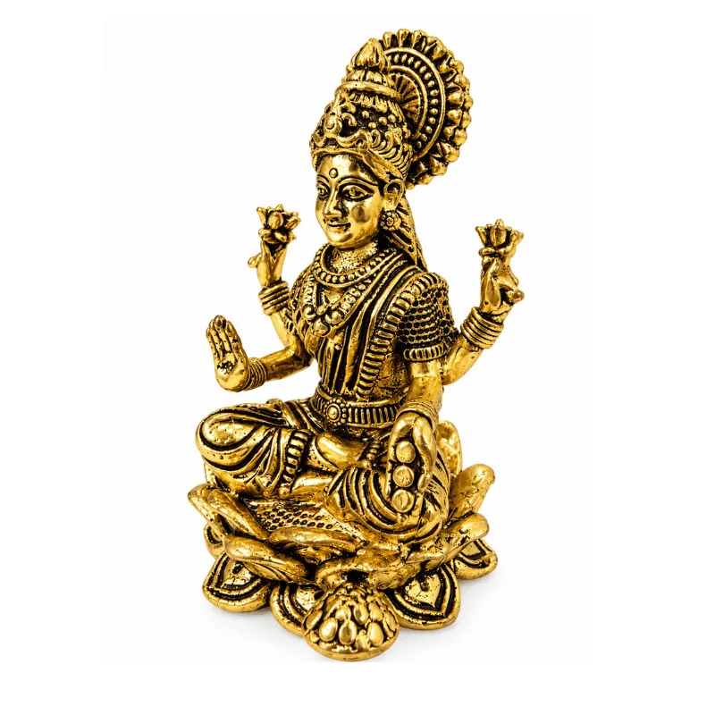 Brass Maa Lakshmi S Miniature-Statue-Global Food Hub