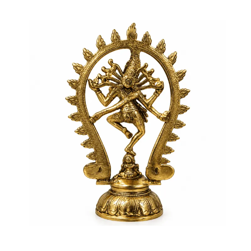 Brass Natarajan Statue: Weight 940g-Global Food Hub