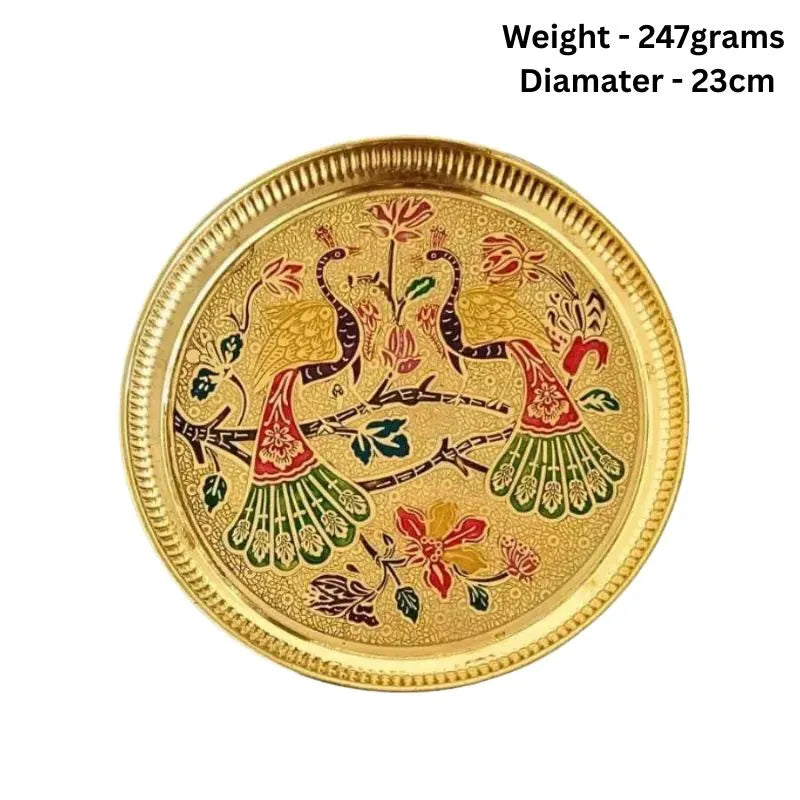 Brass Pooja Thali Big-Global Food Hub