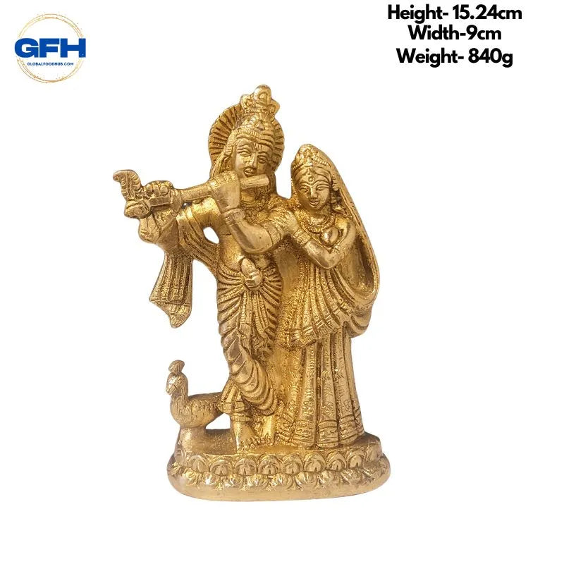 Brass Radha Krishna Statue-Global Food Hub