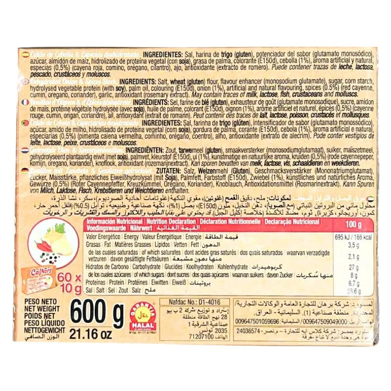 Calnort Bouillon Cubes Onion-Spices - 60 Cubes / 600g-Global Food Hub