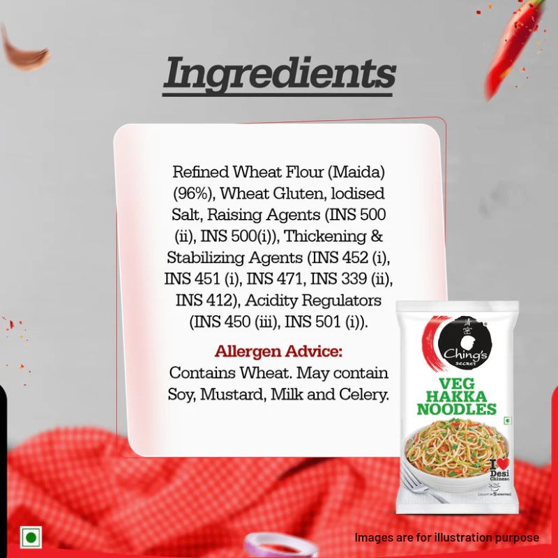 Chings Veg Hakka Noodles - 140g-Global Food Hub