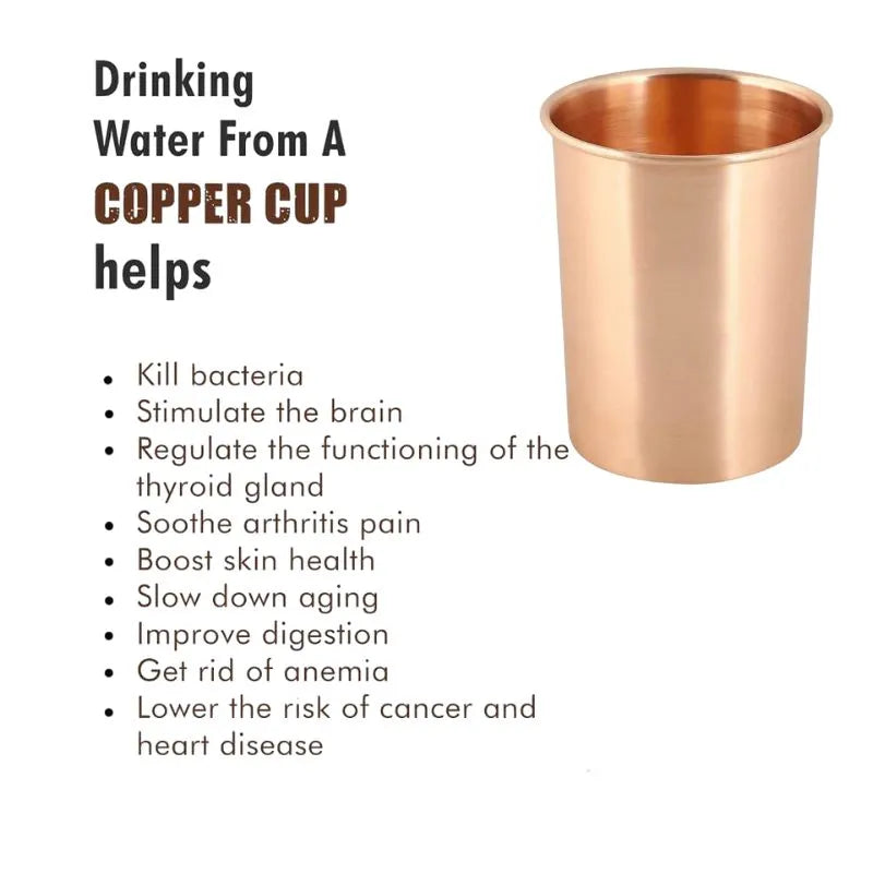 Copper Cup Plain - 350ml-Global Food Hub