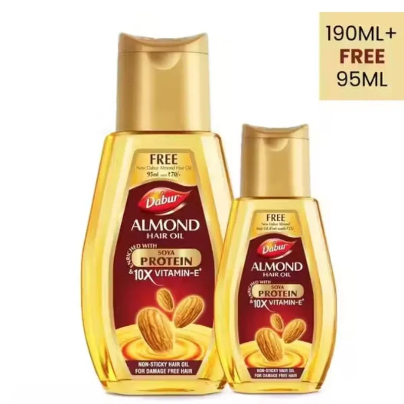Dabur Almond Hair Oil - 190ml with FREE extra 95ml-Global Food Hub