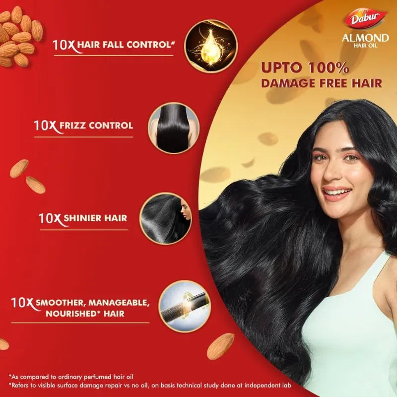 Dabur Almond Hair Oil - 95ml with FREE extra 45ml-Global Food Hub