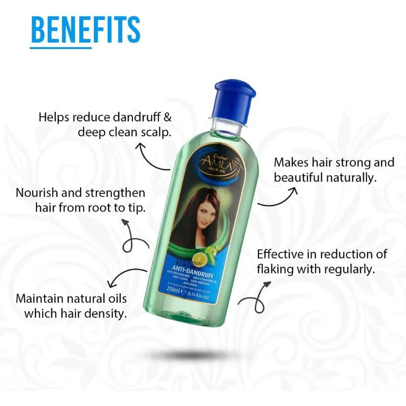 Dabur Amla Anti Dandruff Hair Oil - 200ml-Global Food Hub