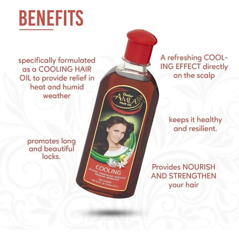 Dabur Amla Cooling Hair Oil - 200ml-Global Food Hub