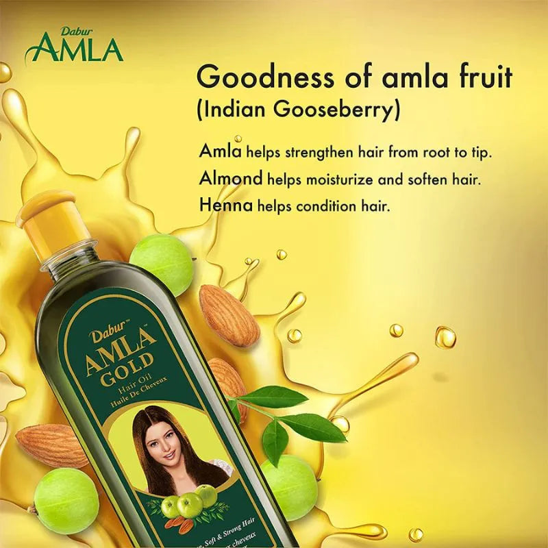 Dabur - Amla Gold Hair Oil - 200ml-Global Food Hub