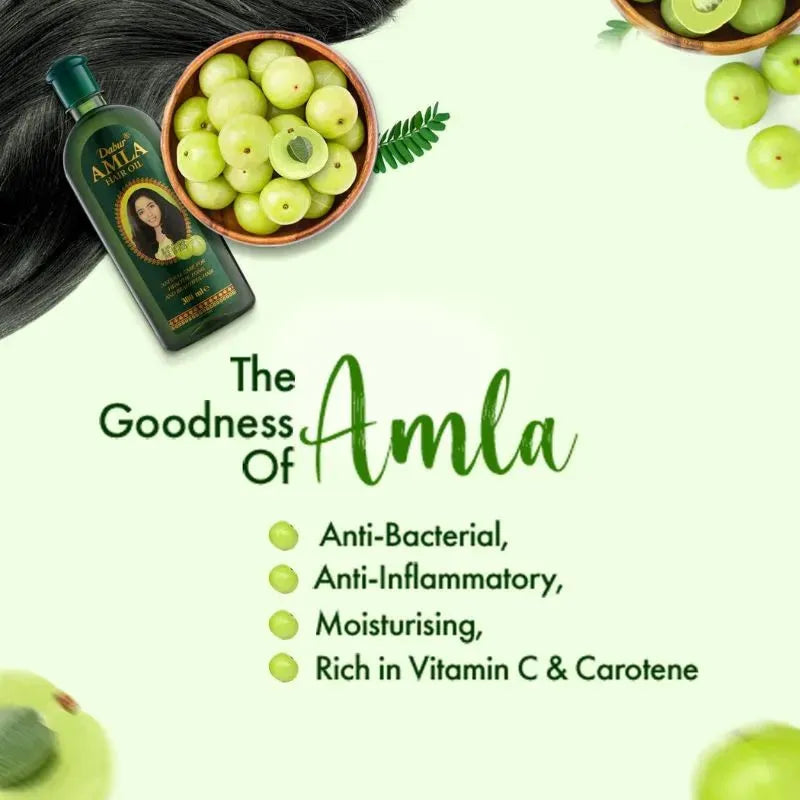 Dabur Amla Hair Oil - 110ml + Free Meswak Toothpaste 18g-Global Food Hub
