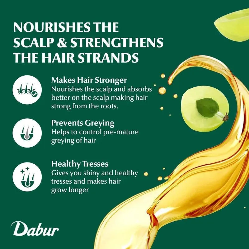 Dabur Amla Hair Oil - 110ml + Free Meswak Toothpaste 18g-Global Food Hub