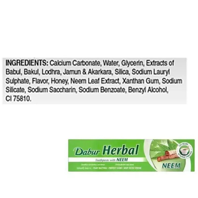 Dabur Toothpaste Herbal Neem - 100ml-Global Food Hub