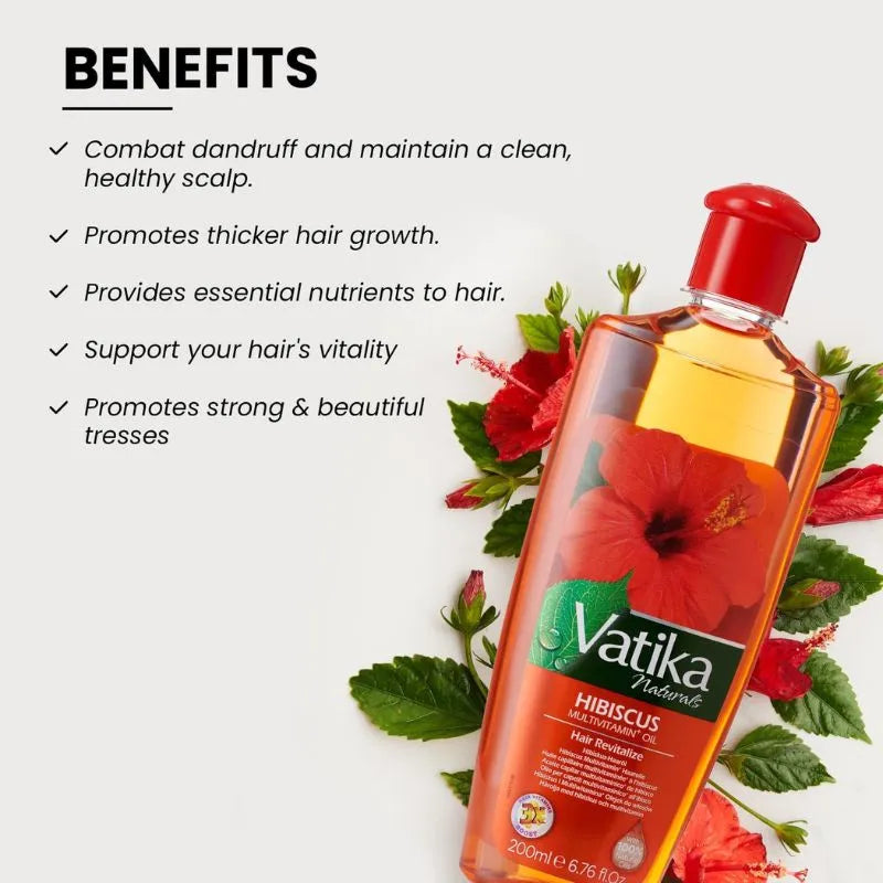 Dabur Vatika Hibiscus Hair Oil - 200ml-Global Food Hub