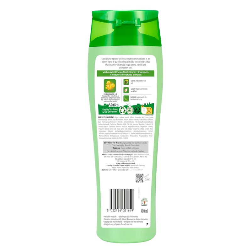 Dabur Vatika Shampoo Wild Cactus - 400ml-Global Food Hub