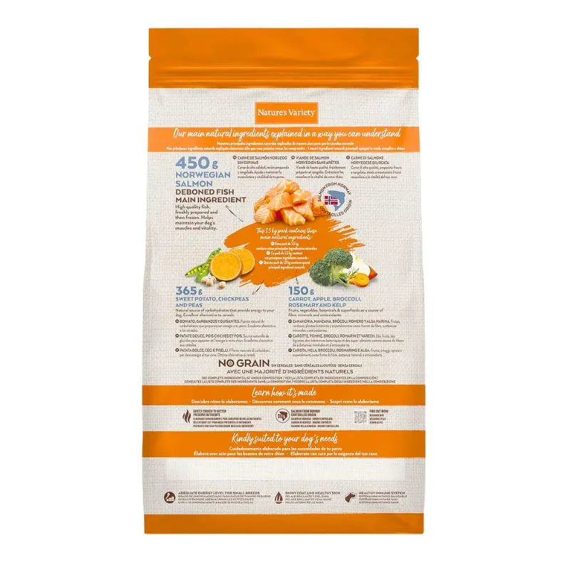Dog Food - Nature's Variety Selected Adult Mini Norwegian Salmon No Grain - 1.5kg Pack-Global Food Hub