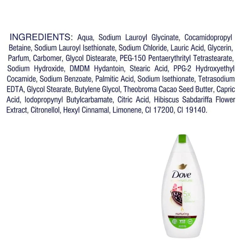 Dove Shower Gel Cocoa Butter & Hibiscus - 400ml-Global Food Hub