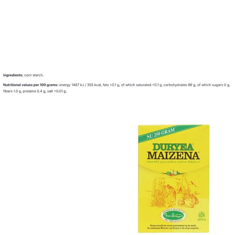 Duryea Maizena Maismeel/ Cornflour - 250g-Global Food Hub