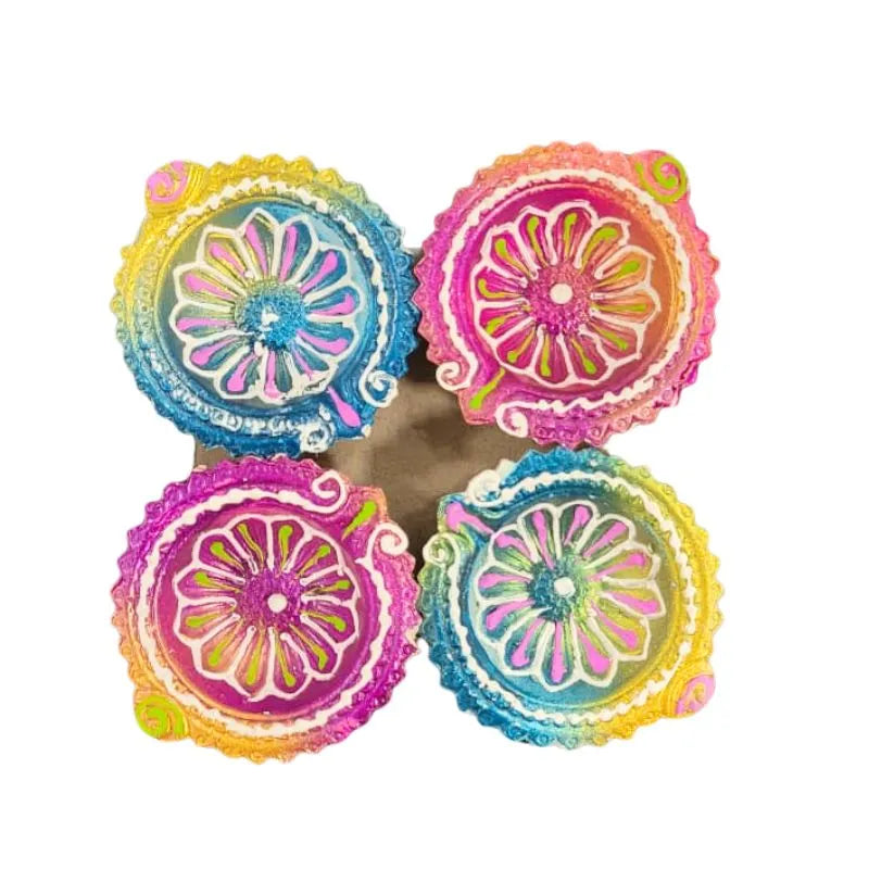 Fancy Diya (Set of 4) CL-105-Global Food Hub