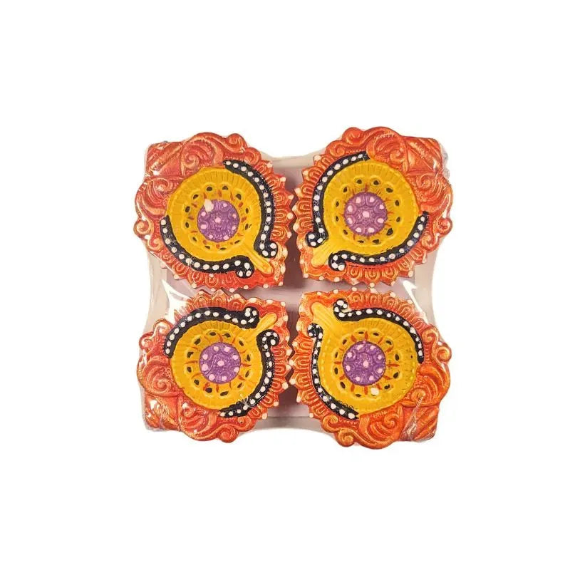 Fancy Diya (Set of 4) CL-77-Global Food Hub