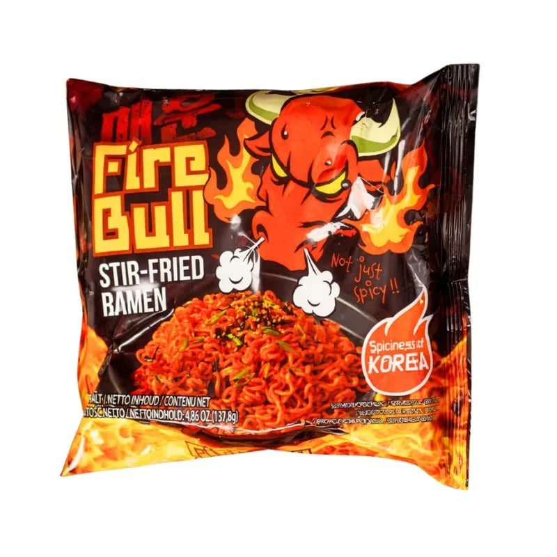 Fire Bull Stir Fried Ramen Spiciness Of Korea - 138g-Global Food Hub