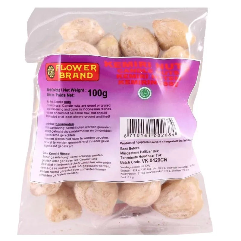 Flower Brand - Kemiri Nuts / Kemirinoten - 100g-Global Food Hub