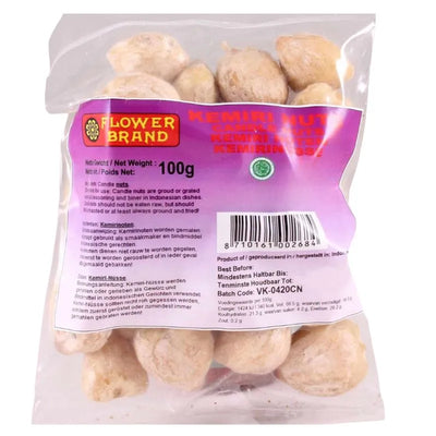 Flower Brand - Kemiri Nuts / Kemirinoten - 100g-Global Food Hub