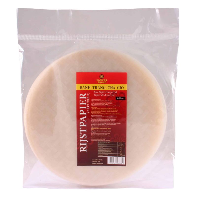 Flower Brand Rice paper / Rijstpapier - 22 cm (500 grams)-Global Food Hub