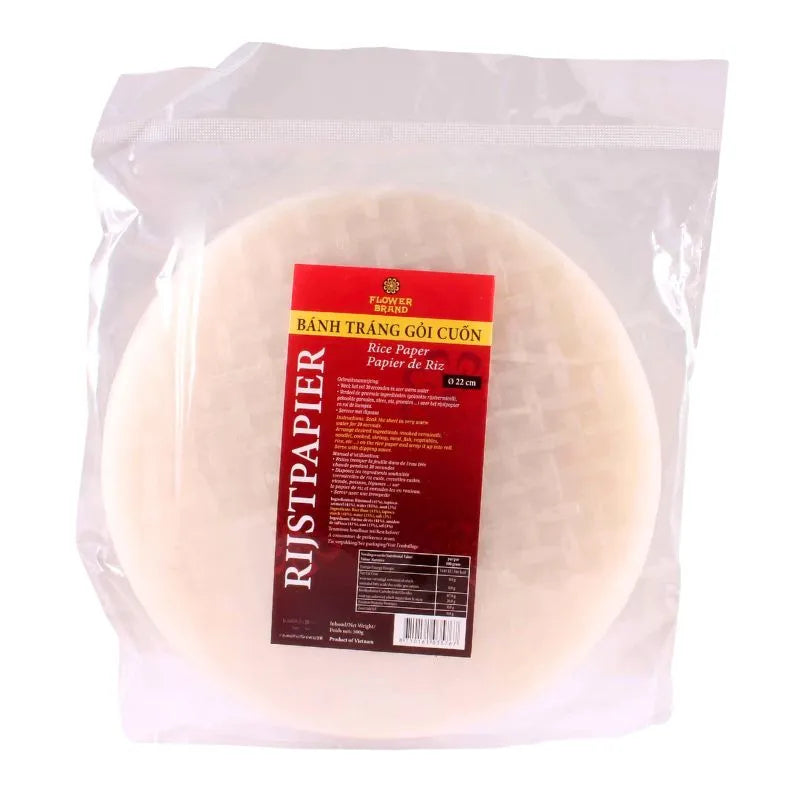 Flower Brand Rice paper / Rijstpapier - 22 cm (500 grams)-Global Food Hub