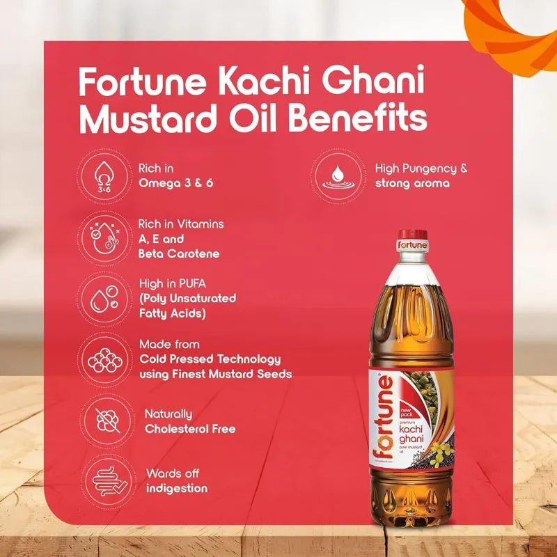 Fortune Mustard Oil - 1L-Global Food Hub