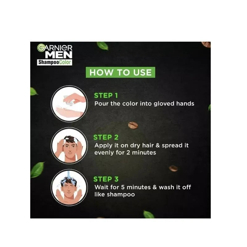 Garnier Men Hair Shampoo-Color Brown Black 3.0-Global Food Hub