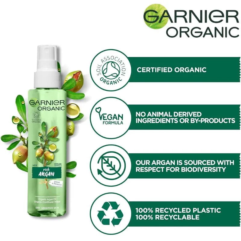 Garnier Organic Nourishing Facial Mist Argan Rich - 150ml-Global Food Hub