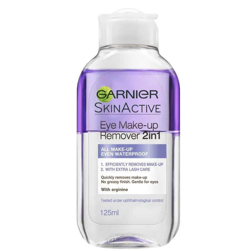 Garnier Skin Active Skin 2 in 1 Eye Make-Up Remover- 125ml-Global Food Hub