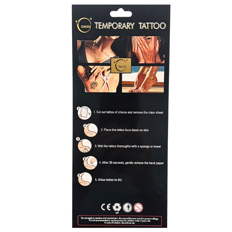 Gaudi Temporary Tattoo - By Famous Designers-Global Food Hub